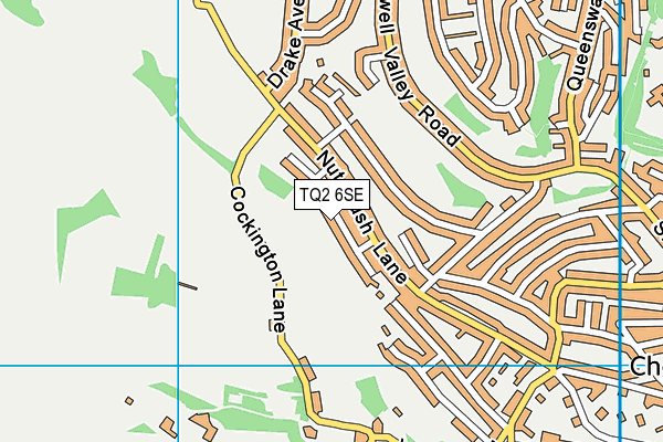 TQ2 6SE map - OS VectorMap District (Ordnance Survey)