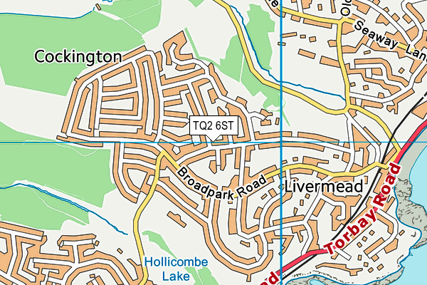 TQ2 6ST map - OS VectorMap District (Ordnance Survey)