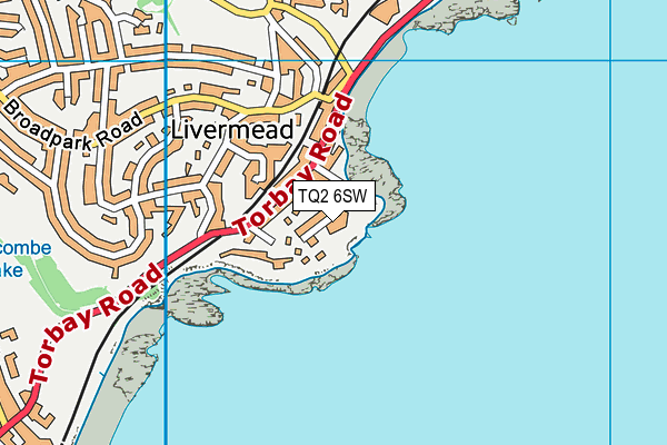TQ2 6SW map - OS VectorMap District (Ordnance Survey)