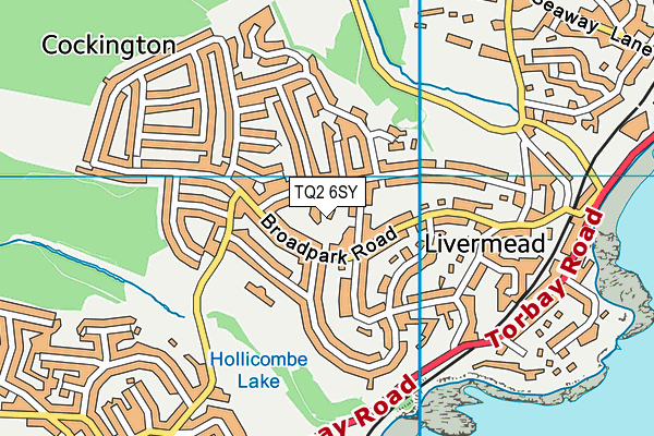 TQ2 6SY map - OS VectorMap District (Ordnance Survey)