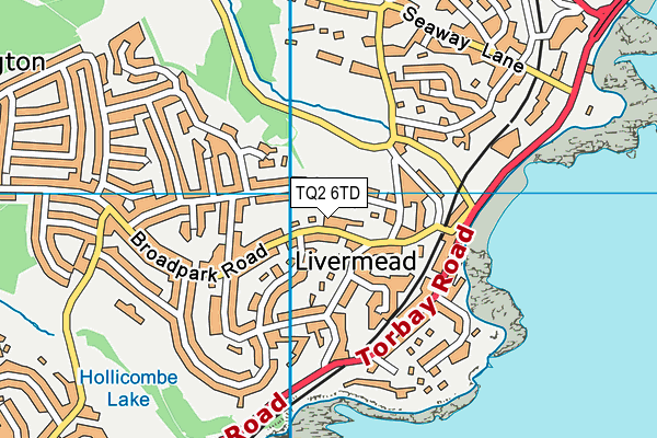 TQ2 6TD map - OS VectorMap District (Ordnance Survey)