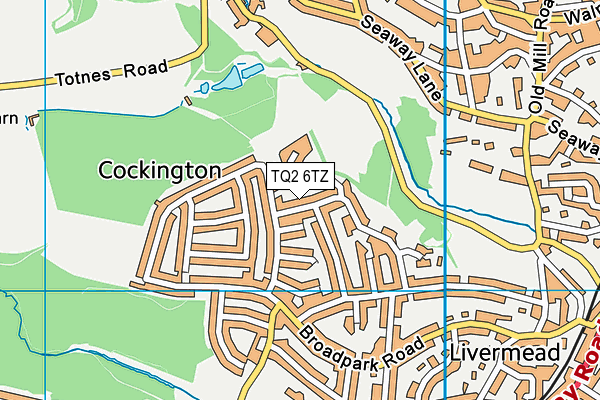 TQ2 6TZ map - OS VectorMap District (Ordnance Survey)