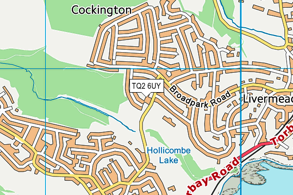 TQ2 6UY map - OS VectorMap District (Ordnance Survey)