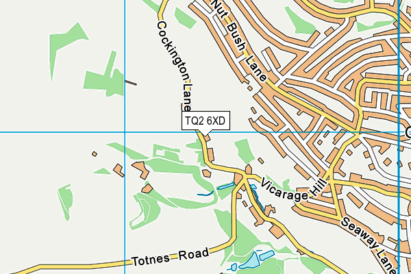 TQ2 6XD map - OS VectorMap District (Ordnance Survey)