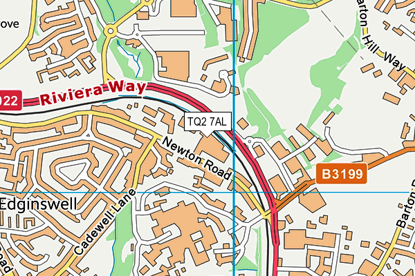 TQ2 7AL map - OS VectorMap District (Ordnance Survey)