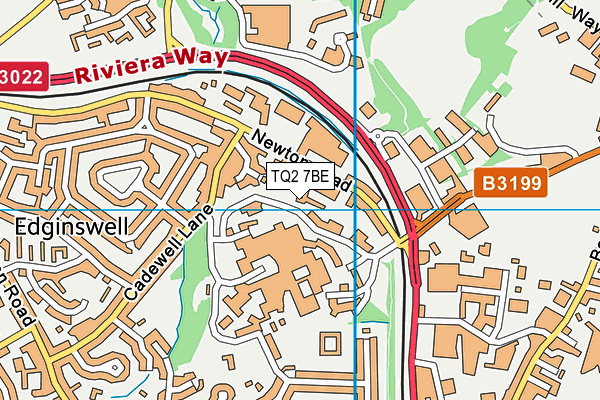 TQ2 7BE map - OS VectorMap District (Ordnance Survey)