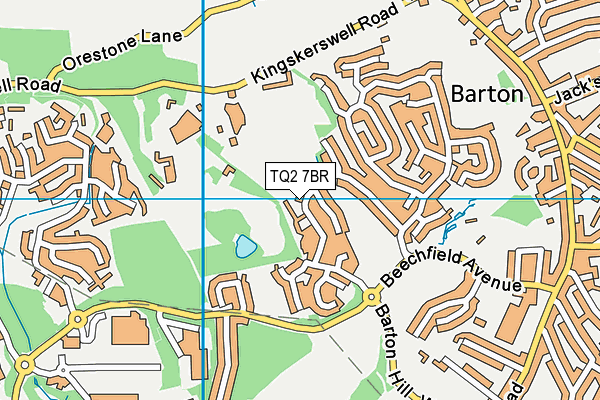 TQ2 7BR map - OS VectorMap District (Ordnance Survey)