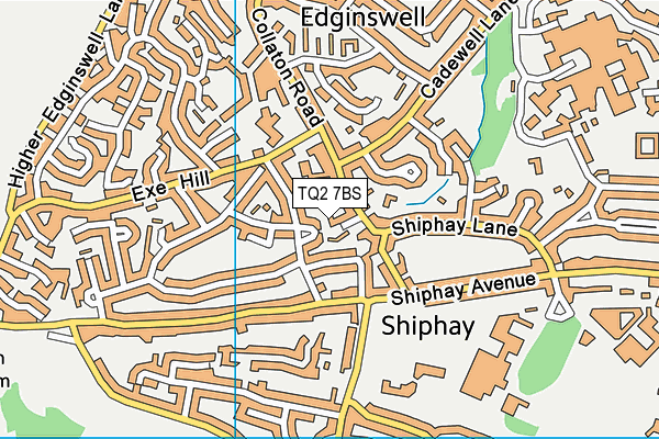 TQ2 7BS map - OS VectorMap District (Ordnance Survey)