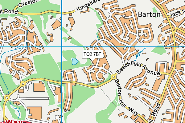 TQ2 7BT map - OS VectorMap District (Ordnance Survey)