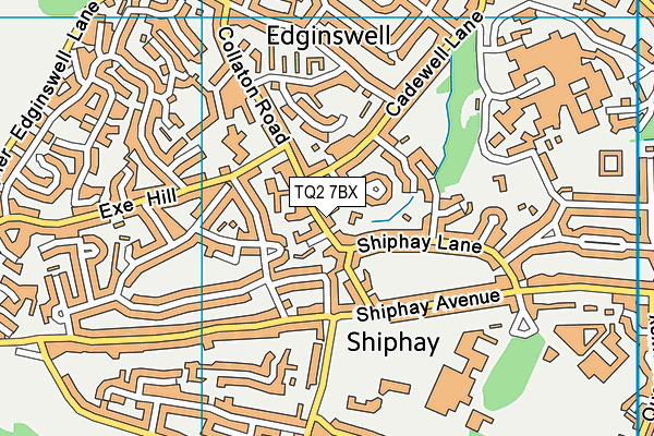 TQ2 7BX map - OS VectorMap District (Ordnance Survey)