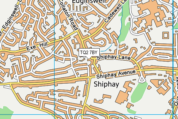 TQ2 7BY map - OS VectorMap District (Ordnance Survey)