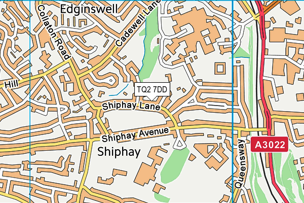 TQ2 7DD map - OS VectorMap District (Ordnance Survey)
