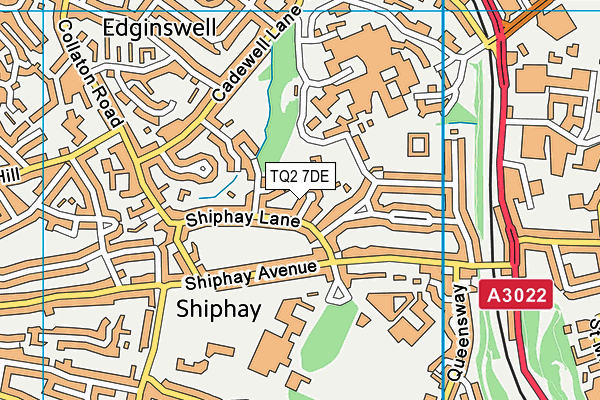TQ2 7DE map - OS VectorMap District (Ordnance Survey)
