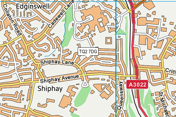 TQ2 7DG map - OS VectorMap District (Ordnance Survey)