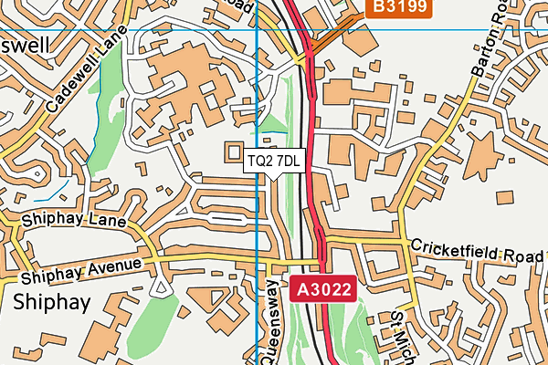 TQ2 7DL map - OS VectorMap District (Ordnance Survey)