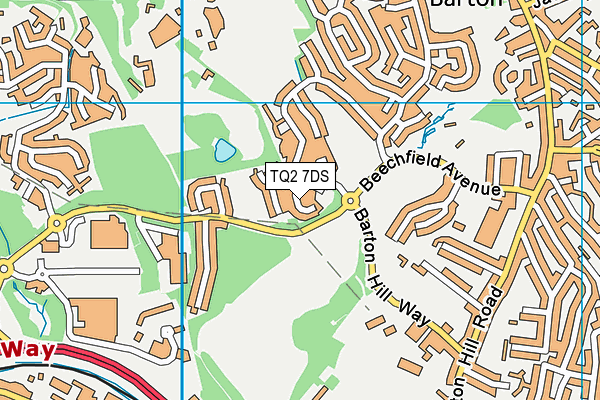 TQ2 7DS map - OS VectorMap District (Ordnance Survey)