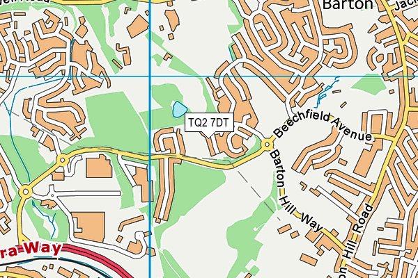 TQ2 7DT map - OS VectorMap District (Ordnance Survey)
