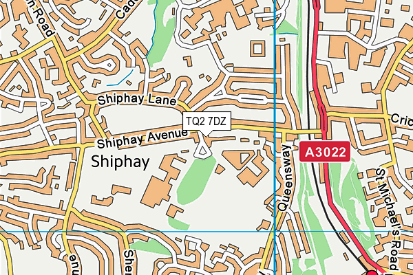 TQ2 7DZ map - OS VectorMap District (Ordnance Survey)