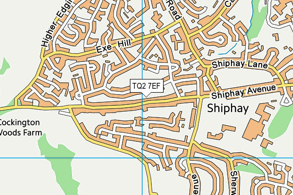 TQ2 7EF map - OS VectorMap District (Ordnance Survey)