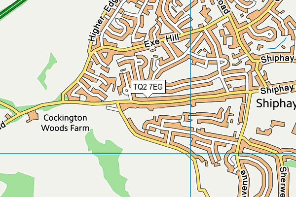 TQ2 7EG map - OS VectorMap District (Ordnance Survey)