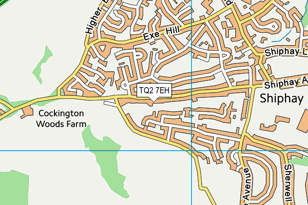 TQ2 7EH map - OS VectorMap District (Ordnance Survey)