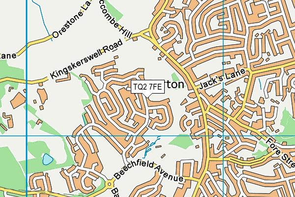 TQ2 7FE map - OS VectorMap District (Ordnance Survey)