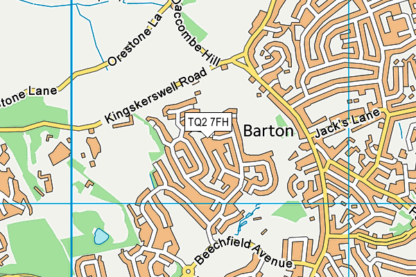 TQ2 7FH map - OS VectorMap District (Ordnance Survey)