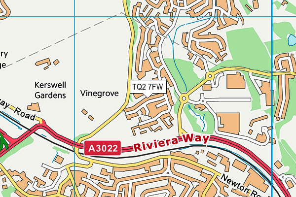TQ2 7FW map - OS VectorMap District (Ordnance Survey)