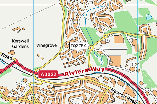 TQ2 7FX map - OS VectorMap District (Ordnance Survey)