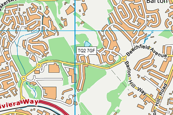 TQ2 7GF map - OS VectorMap District (Ordnance Survey)