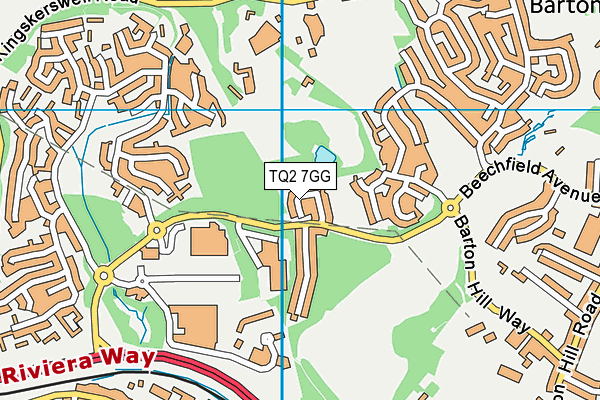 TQ2 7GG map - OS VectorMap District (Ordnance Survey)