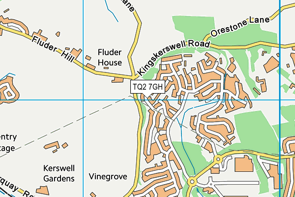TQ2 7GH map - OS VectorMap District (Ordnance Survey)