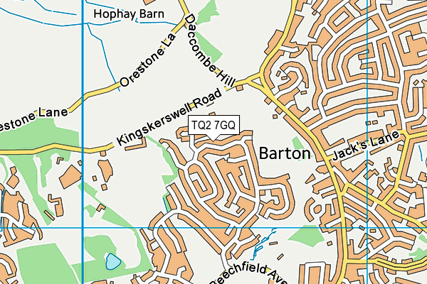 TQ2 7GQ map - OS VectorMap District (Ordnance Survey)