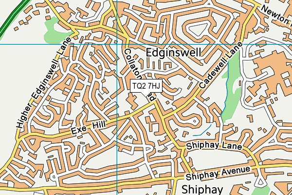 TQ2 7HJ map - OS VectorMap District (Ordnance Survey)