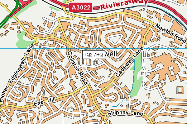 TQ2 7HQ map - OS VectorMap District (Ordnance Survey)