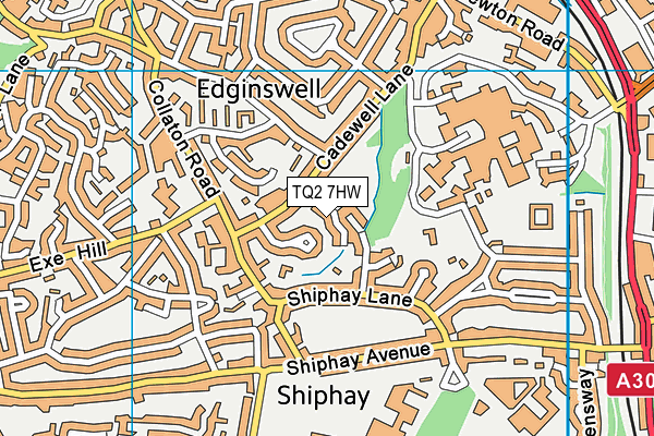 TQ2 7HW map - OS VectorMap District (Ordnance Survey)