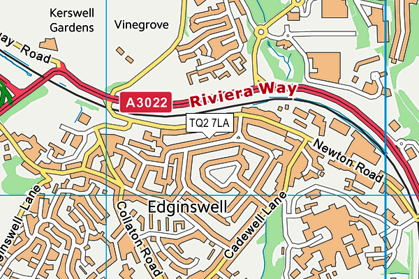 TQ2 7LA map - OS VectorMap District (Ordnance Survey)