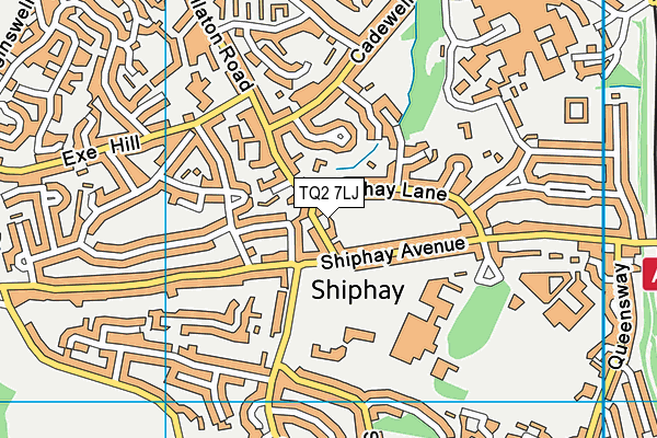 TQ2 7LJ map - OS VectorMap District (Ordnance Survey)