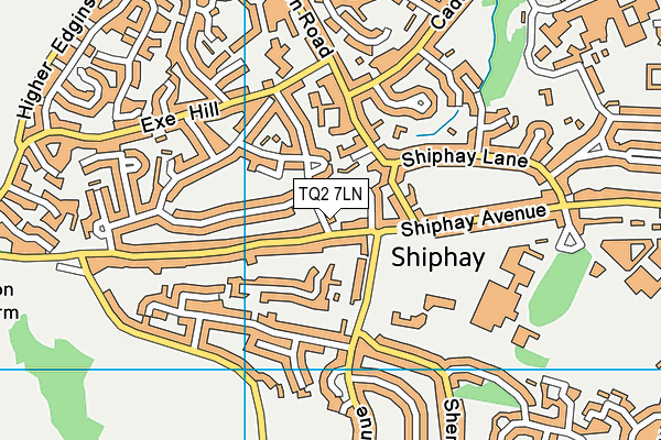 TQ2 7LN map - OS VectorMap District (Ordnance Survey)