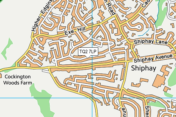 TQ2 7LP map - OS VectorMap District (Ordnance Survey)