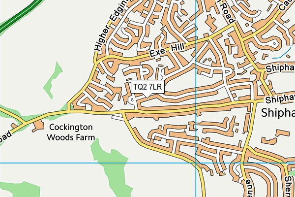 TQ2 7LR map - OS VectorMap District (Ordnance Survey)
