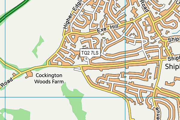 TQ2 7LS map - OS VectorMap District (Ordnance Survey)