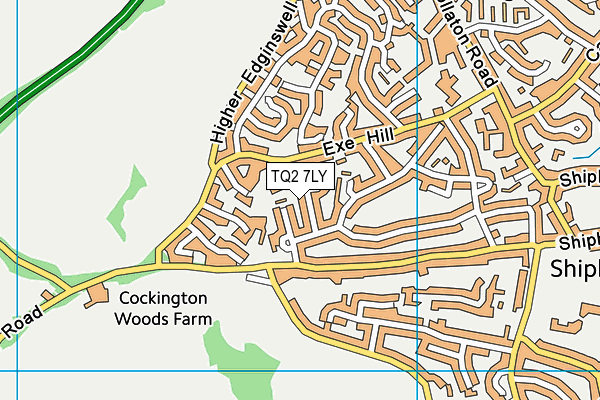 TQ2 7LY map - OS VectorMap District (Ordnance Survey)