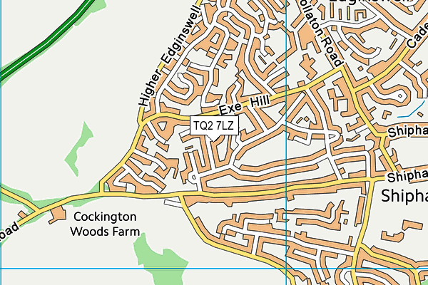 TQ2 7LZ map - OS VectorMap District (Ordnance Survey)