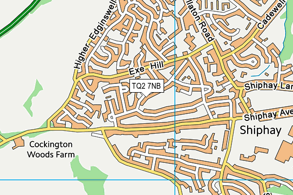 TQ2 7NB map - OS VectorMap District (Ordnance Survey)