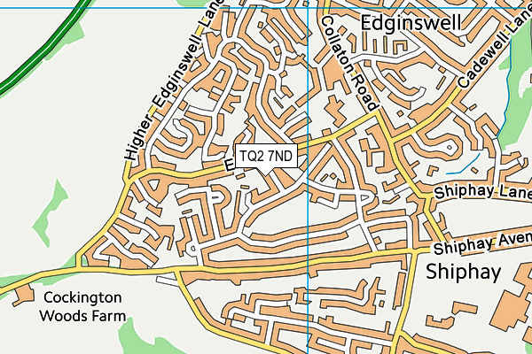 TQ2 7ND map - OS VectorMap District (Ordnance Survey)