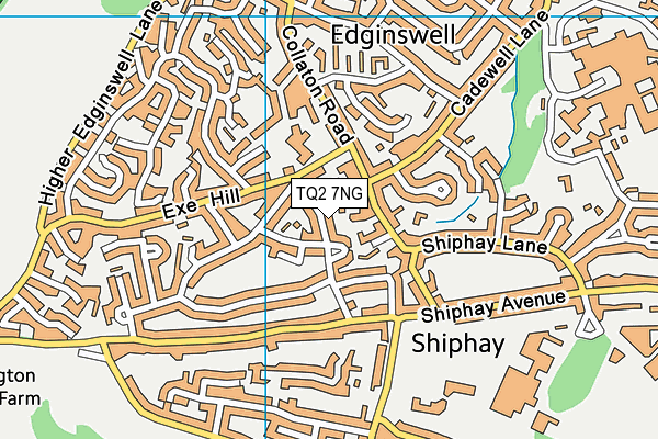 TQ2 7NG map - OS VectorMap District (Ordnance Survey)