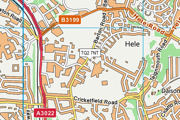 TQ2 7NT map - OS VectorMap District (Ordnance Survey)