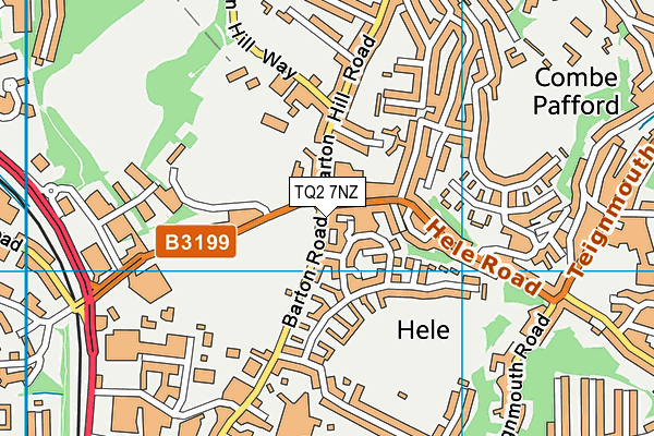 TQ2 7NZ map - OS VectorMap District (Ordnance Survey)