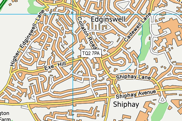 TQ2 7PA map - OS VectorMap District (Ordnance Survey)